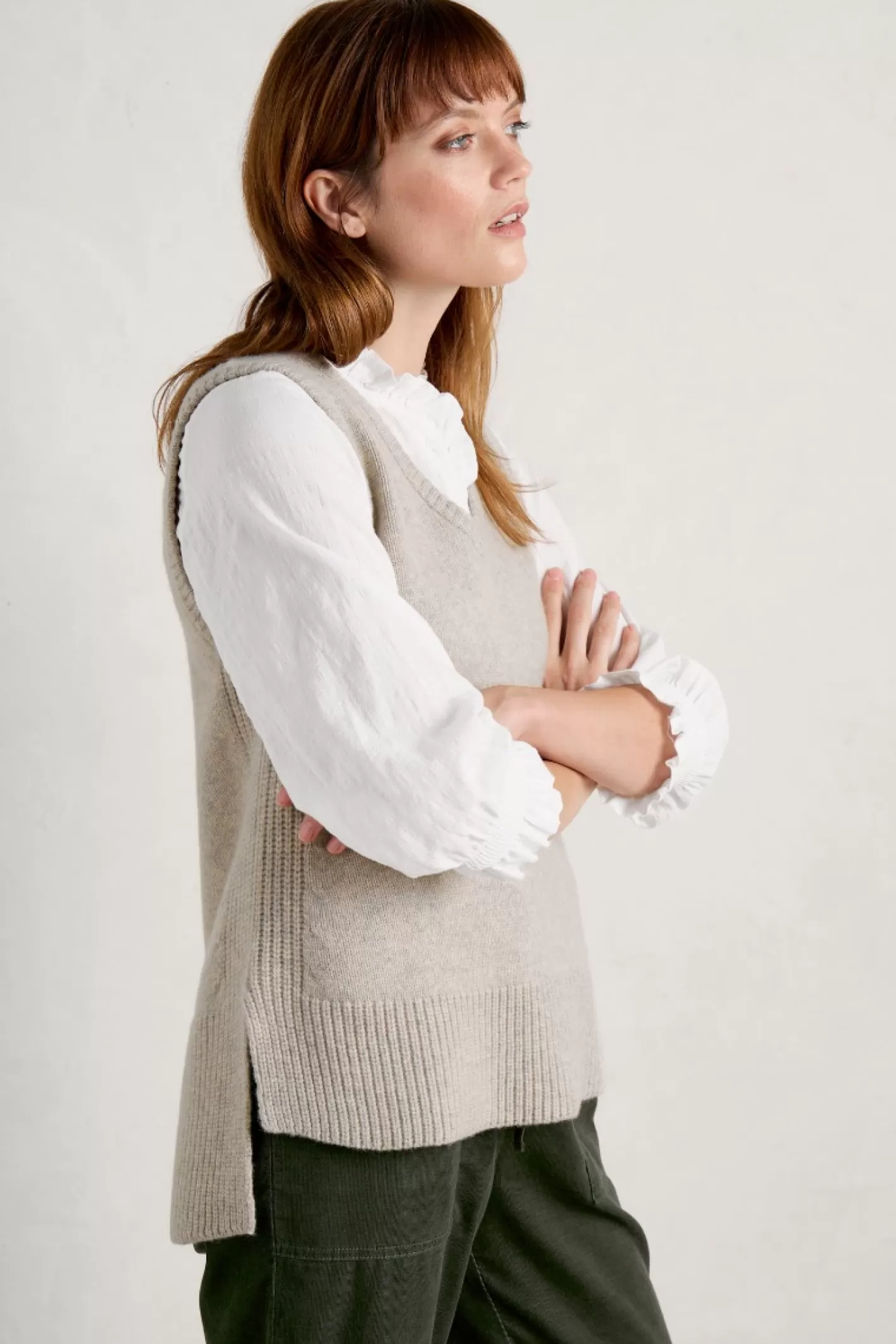 Cheap Coupling V-Neck Vest Women Knitwear