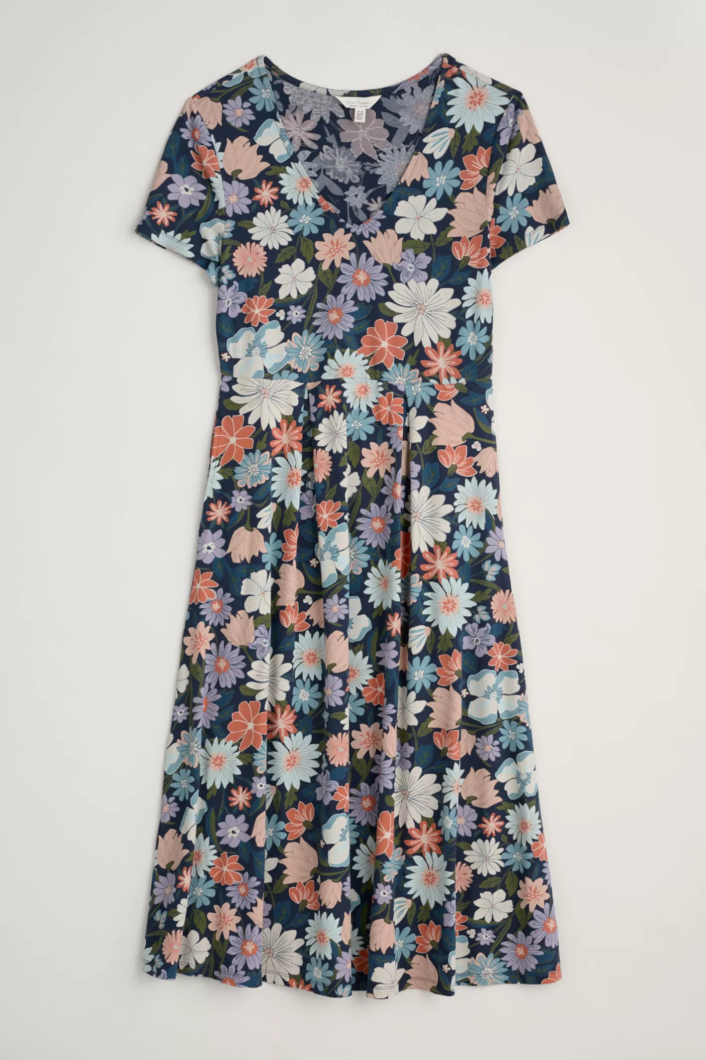 Flash Sale Helena Short Sleeve V-Neck Midi Dress Women Dresses