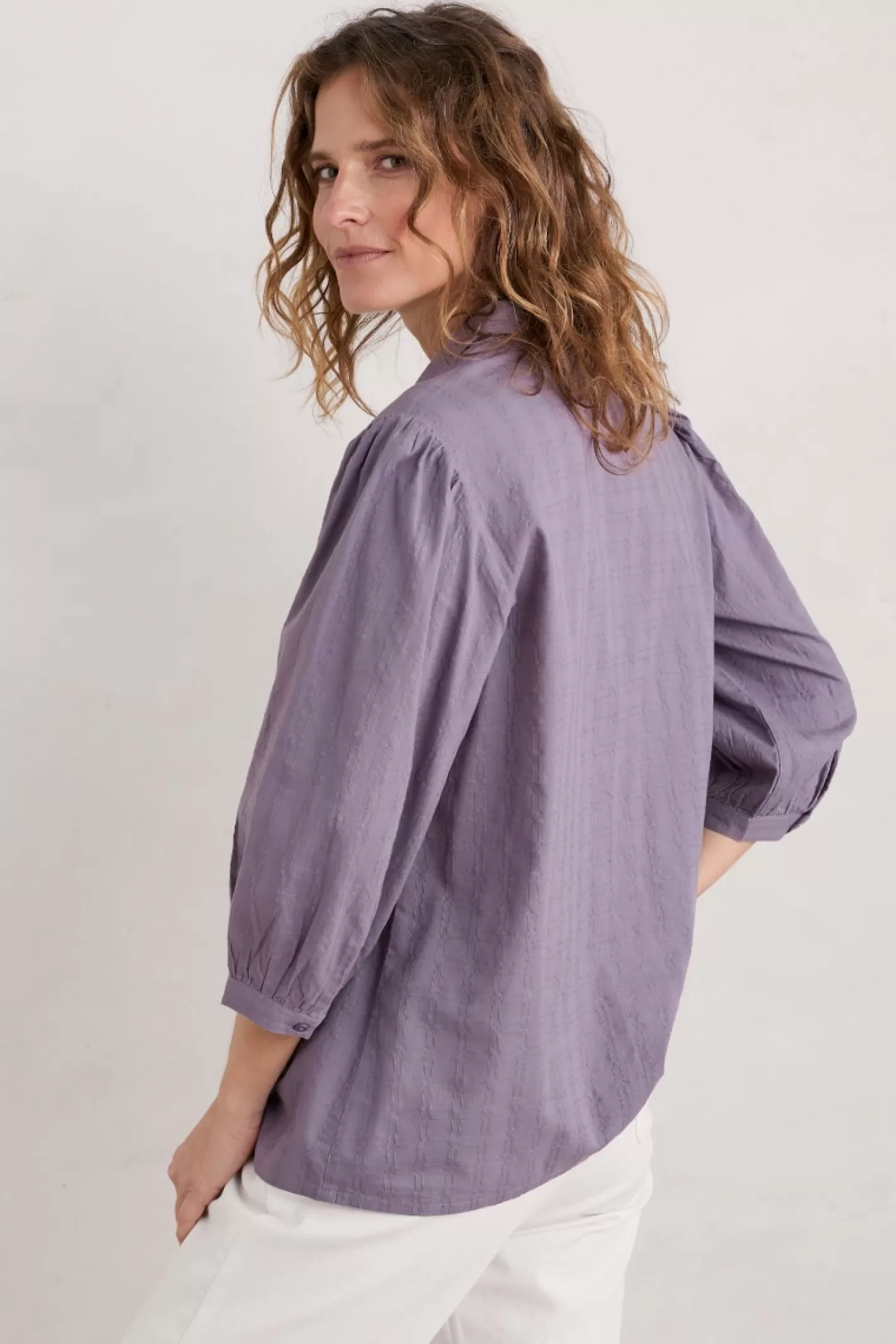 Discount Hope Cottage Organic Cotton Check Blouse Women Tops